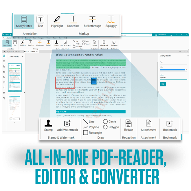 screenshot of Readiris PDF